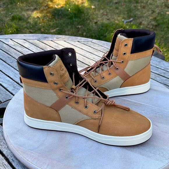 Timberland Davis Square Chukka Boots Men’s Size 12 Wheat Nubuck New - Picture 1 of 11
